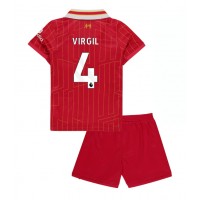 Dres Liverpool Virgil van Dijk #4 Domaci za djecu 2024-25 Kratak Rukav (+ kratke hlače)